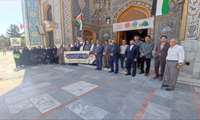 گلباران گلزار شهدا با حضور جمعی از کارکنان دانشگاه علوم پزشکی البرز در هفته دفاع مقدس 