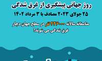 روز جهانی پیشگیری از غرق شدگی ( 25 جولای مصادف با 3 مرداد) 
