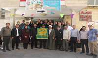 در دهه کرامت ، پرچم متبرک حرم رضوی بر بالین بیماران بیمارستان کمالی 